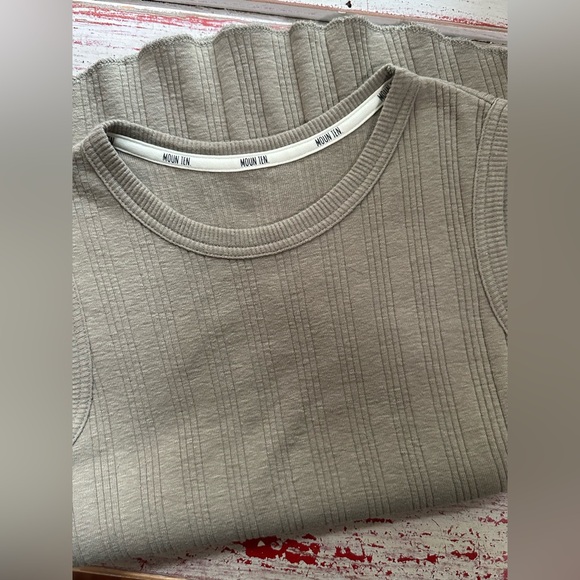 {MOUN TEN} Vintage Rib Tank Top Slub Rib - Kid’s Sz L - Picture 8 of 12